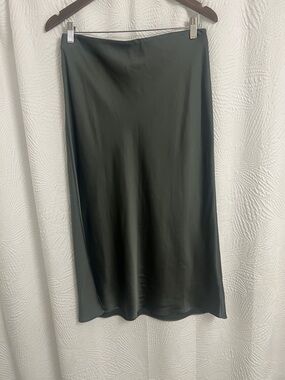 Portmans Black Satin Midi Skirt